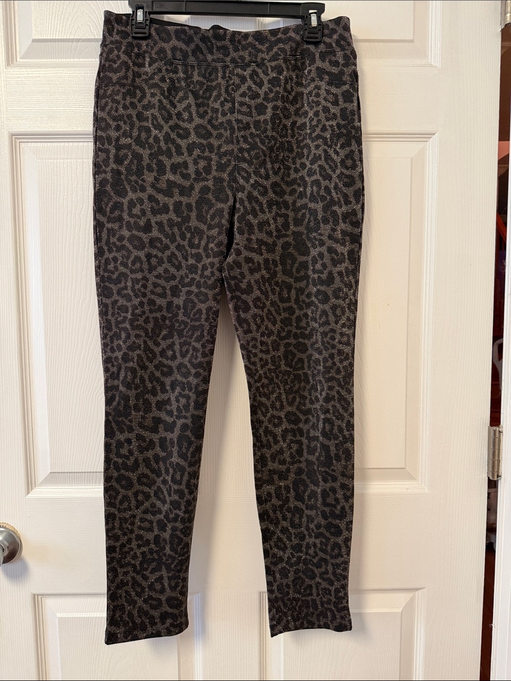 Sanctuary x Anthropologie Gray and Black Leopard Print Leggings